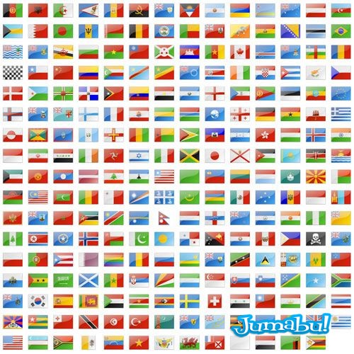 Pack de Banderas de todo el Mundo en Vectores Gratis | Jumabu