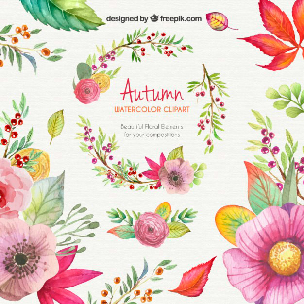 free watercolor flower clipart - photo #42